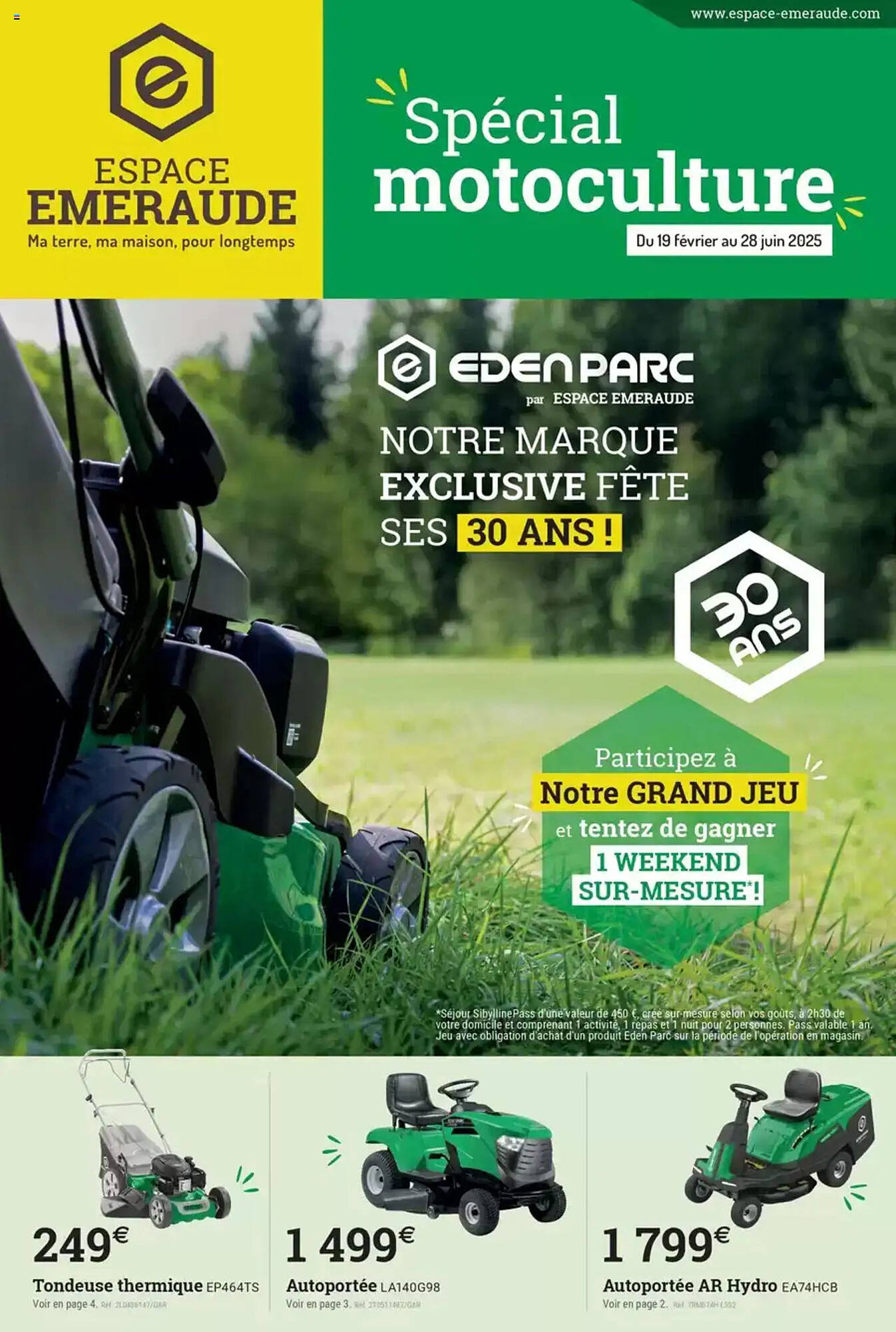 Espace emeraude Catalogue