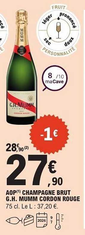 AOP(1) CHAMPAGNE BRUT G.H. MUMM CORDON ROUGE