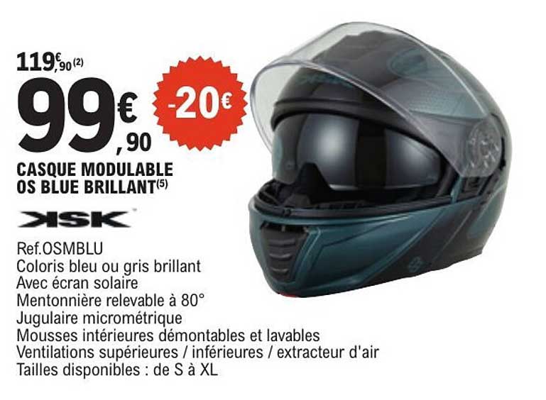 CASQUE MODULABLE OS BLUE BRILLANT