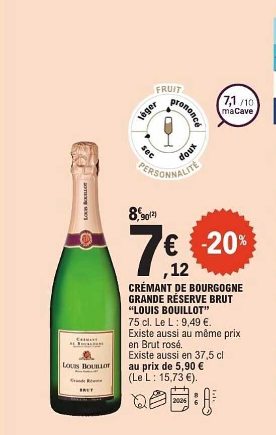 CRÉMANT DE BOURGOGNE GRANDE RÉSERVE BRUT “LOUIS BOUILLOT”