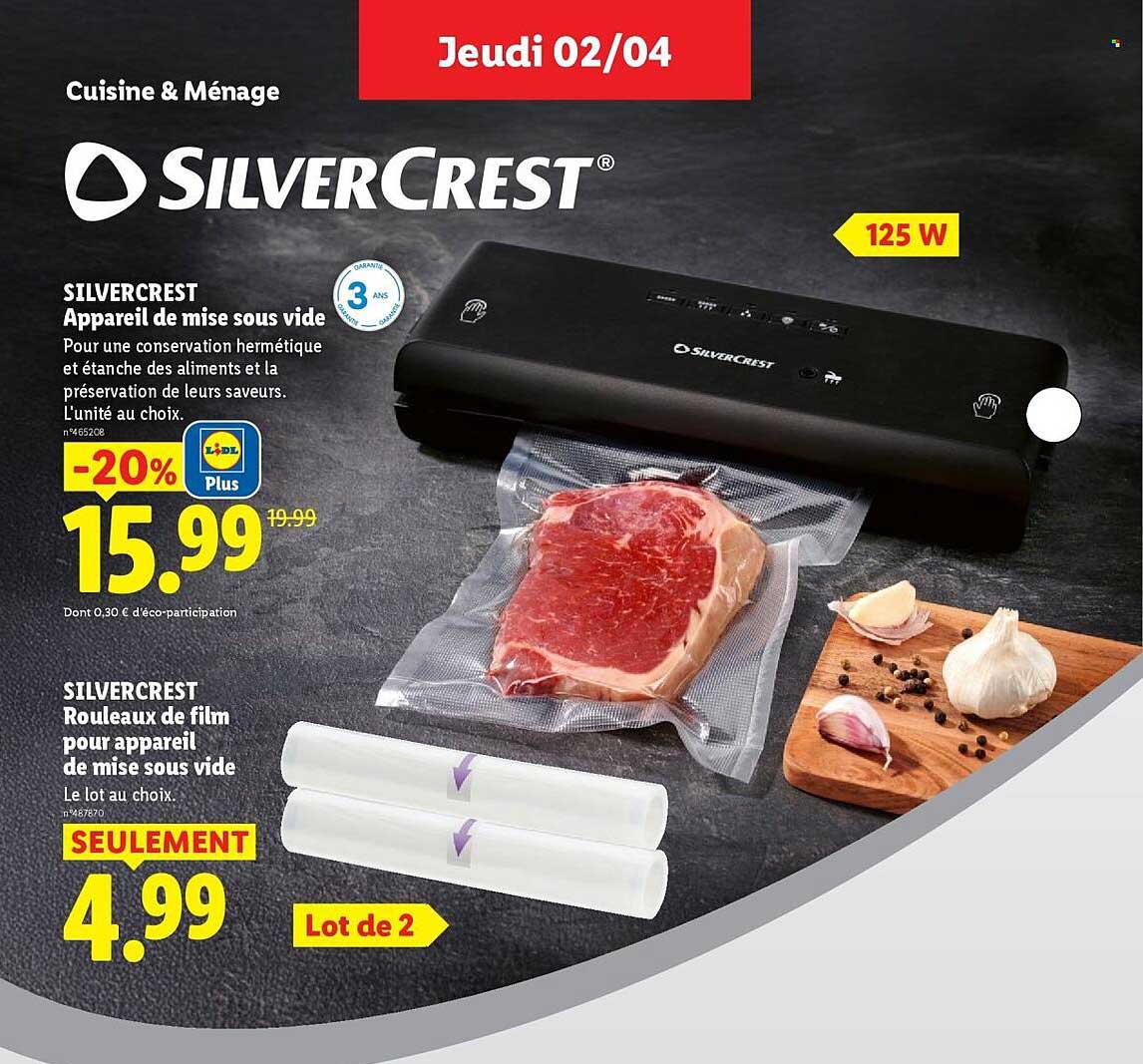 Appareil Sous Vide Silvercrest 2022