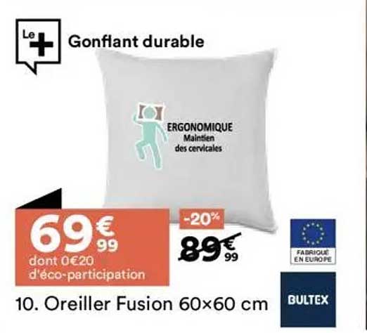 10. Oreiller Fusion 60x60 cm