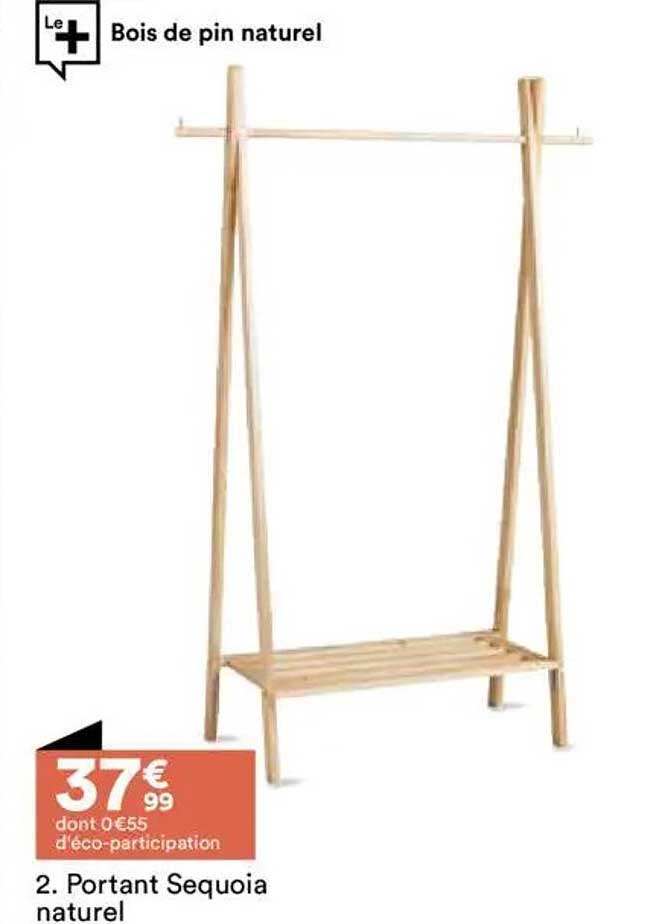 2. Portant Sequoia naturel