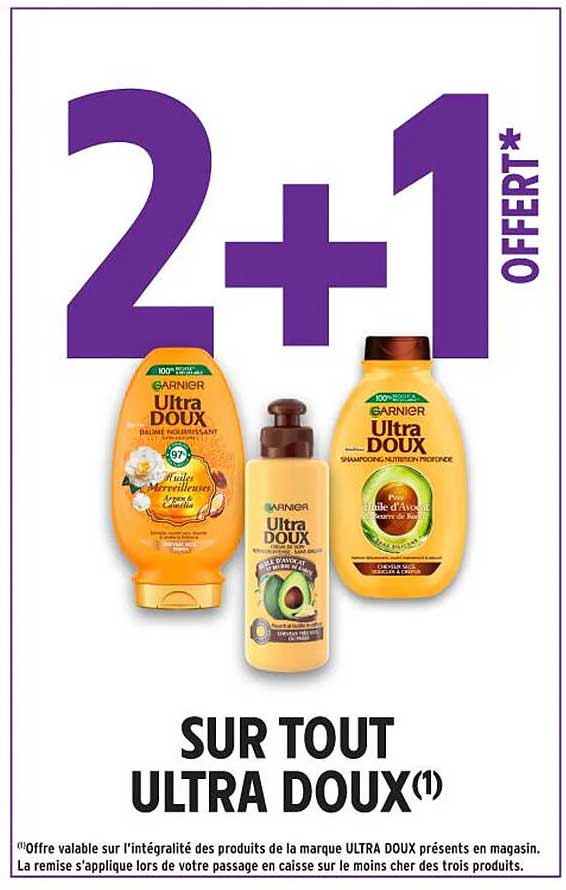 2+1 OFFERT* SUR TOUT ULTRA DOUX