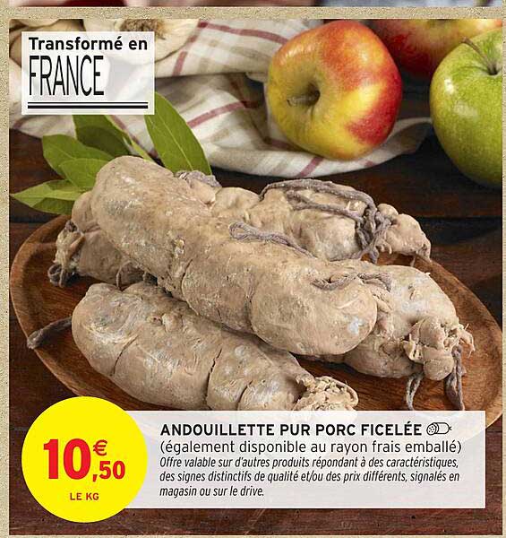 ANDOUILLETTE PUR PORC FICELÉE