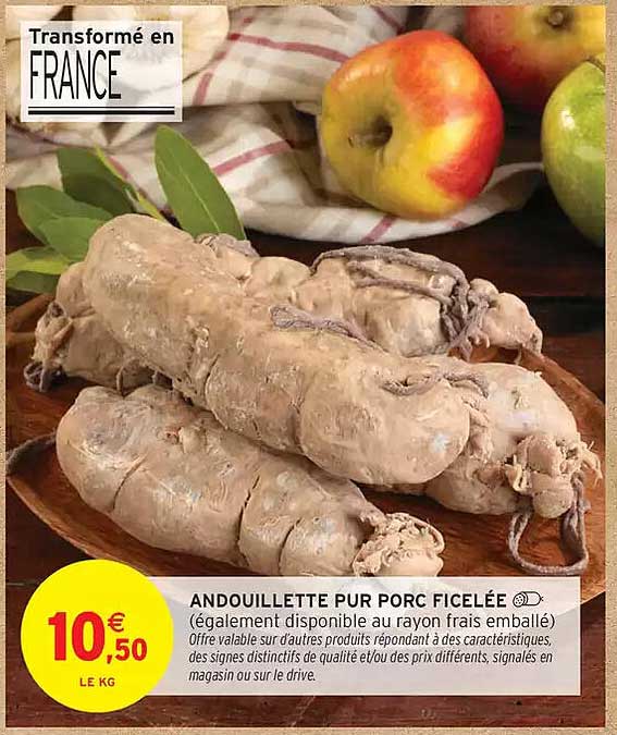 ANDOUILLETTE PUR PORC FICELÉE