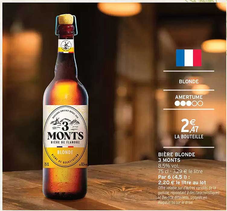 BIÈRE BLONDE 3 MONTS
