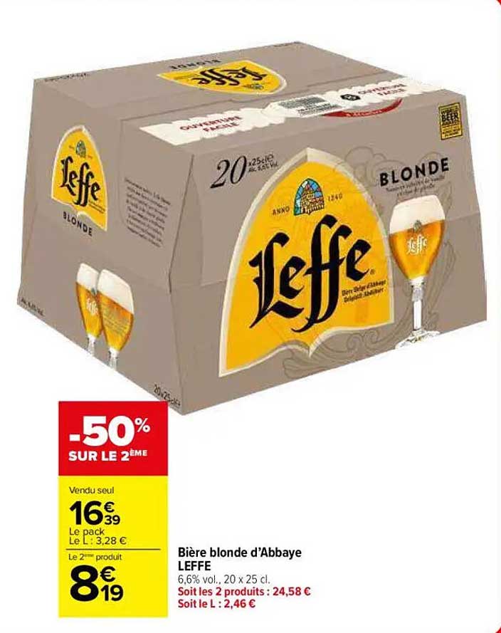 Bière blonde d’Abbaye LEFFE