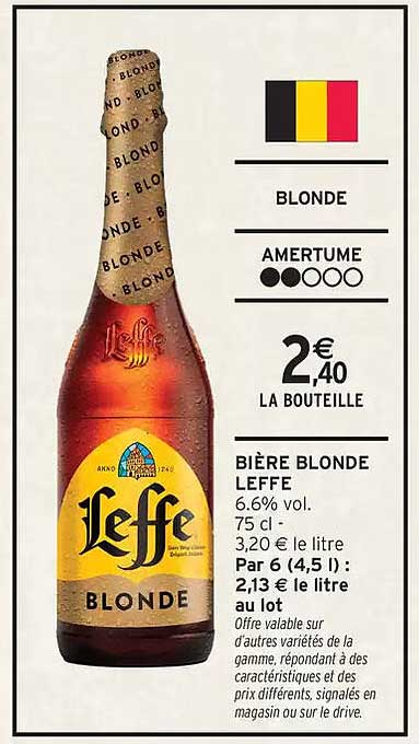 BIÈRE BLONDE LEFFE
