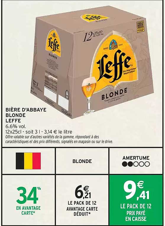 Bière d'Abbaye Blonde Leffe