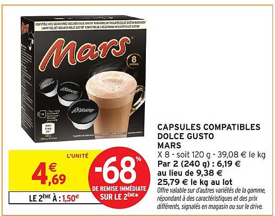 CAPSULES COMPATIBLES DOLCE GUSTO MARS