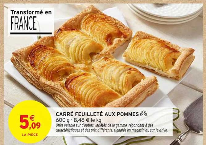 CARRÉ FEUILLETÉ AUX POMMES