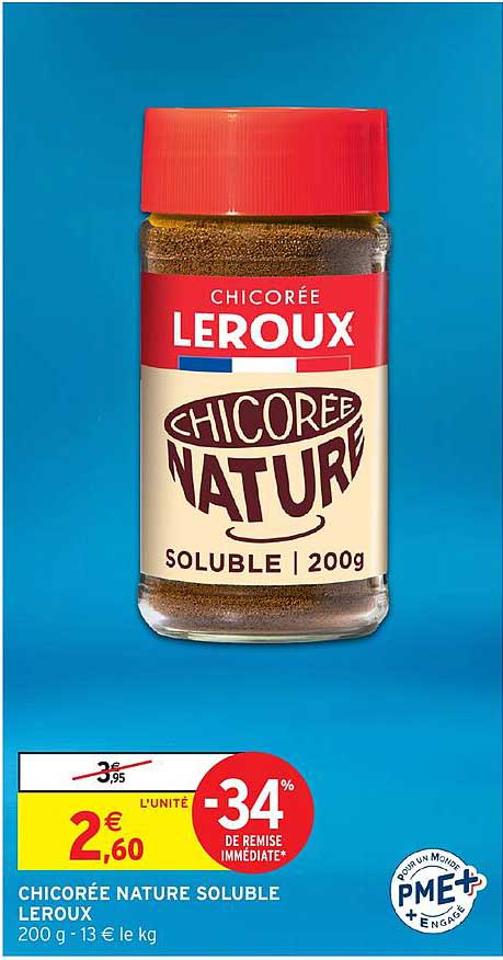 CHICORÉE NATURE SOLUBLE LEROUX 200G