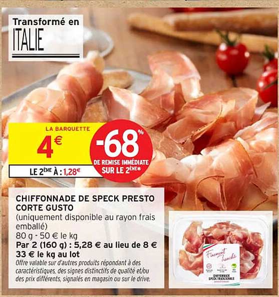 Chiffonade de Speck Presto Corte Gusto