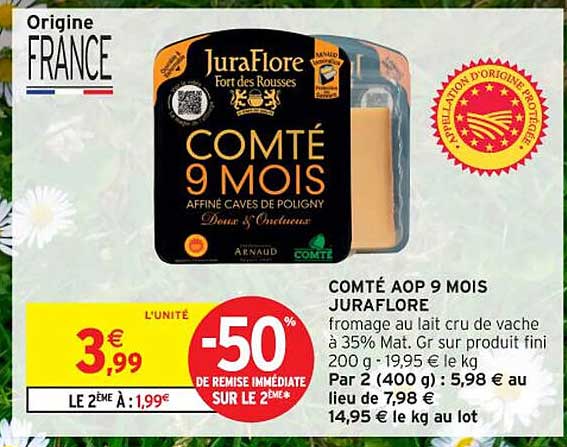 COMTÉ AOP 9 MOIS JURAFLORE
