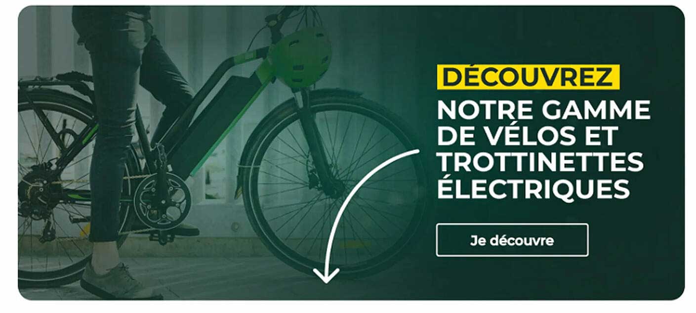 Découvrez notre gamme de vélos et trottinettes électriques