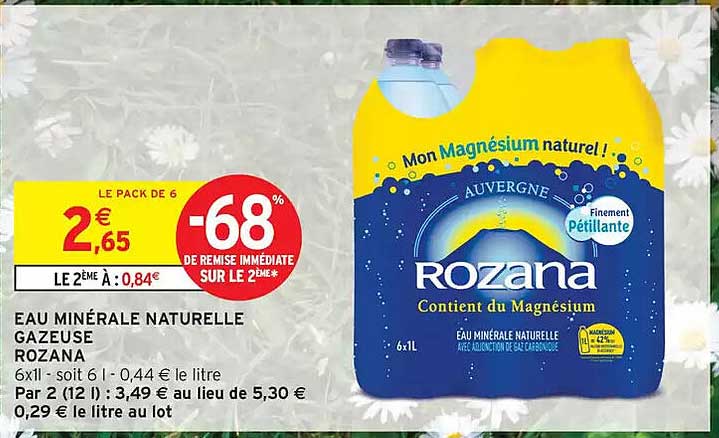 EAU MINÉRALE NATURELLE GAZEUSE ROZANA