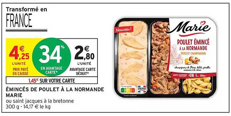 Émincés de Poulet à la Normande Marie