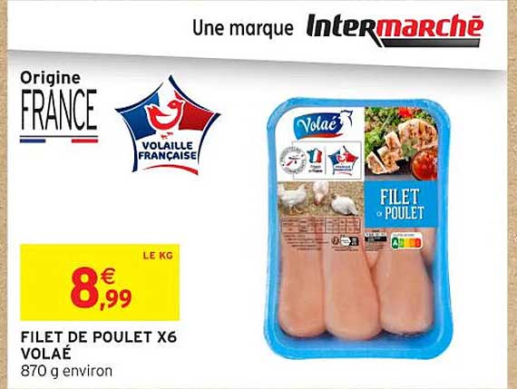 FILET DE POULET X6 VOLAÉ