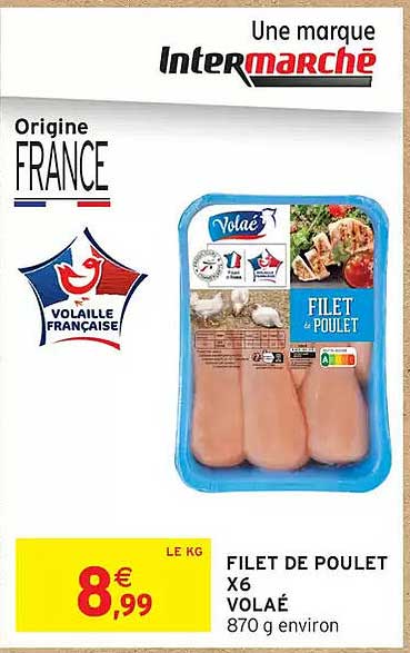 FILET DE POULET X6 VOLAÉ