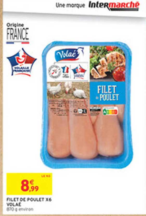 FILET DE POULET X6 VOLAILLE