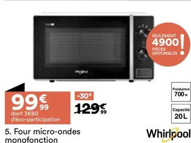 Four micro-ondes monofonction Whirlpool