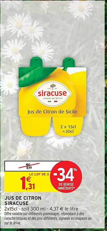 JUS DE CITRON SIRACUSE