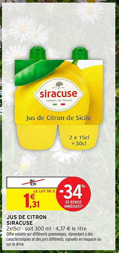 JUS DE CITRON SIRACUSE