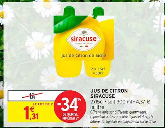 JUS DE CITRON SIRACUSE