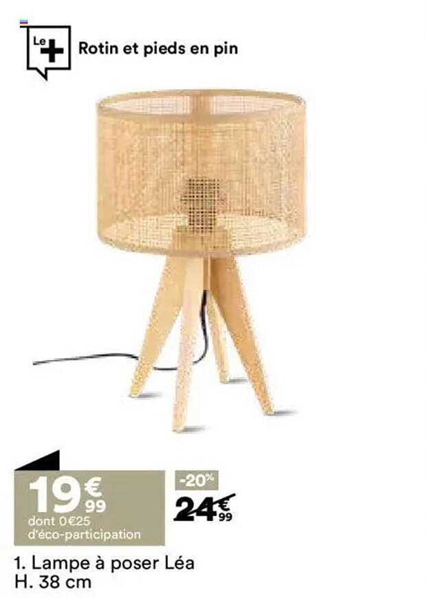 Lampe à poser Léa H. 38 cm