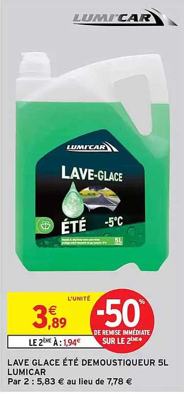 LAVE GLACE ÉTÉ DEMOUSTIQUEUR 5L LUMICAR