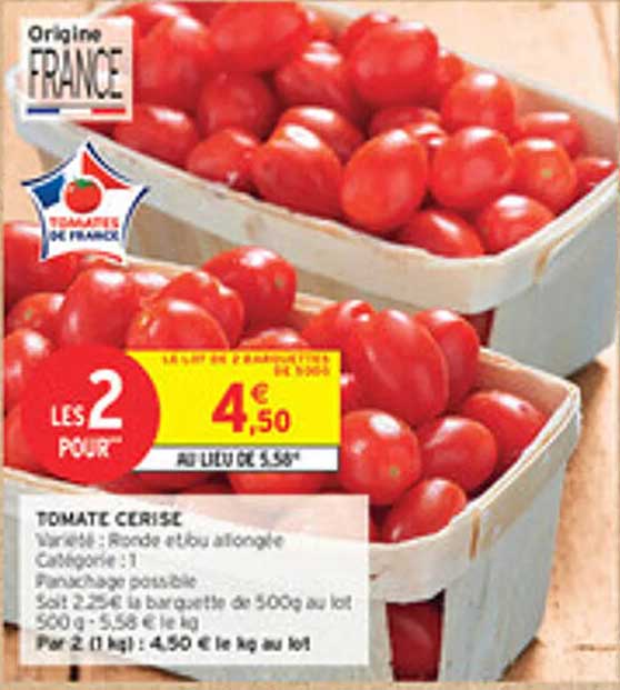 LES 2 POUR 4€50 AU LIEU DE 5€58