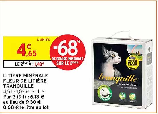 LITIÈRE MINÉRALE FLEUR DE LITIÈRE TRANQUILLE