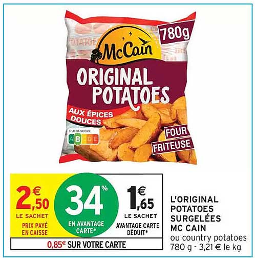 L'Original Potatoes Surgelées Mc Cain