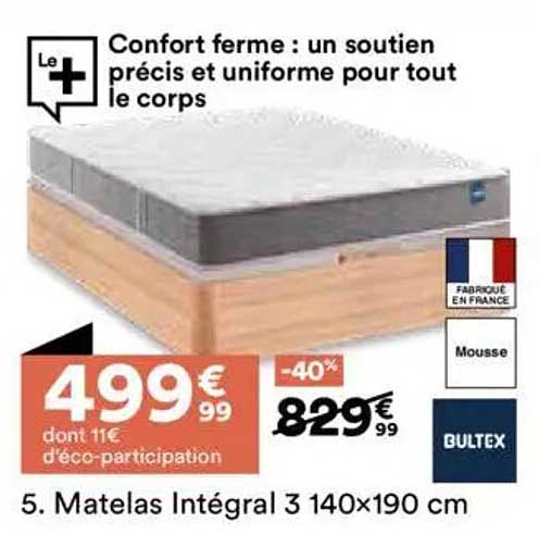 Matelas Intégral 3 140x190 cm