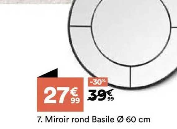 Miroir rond Basile Ø 60 cm