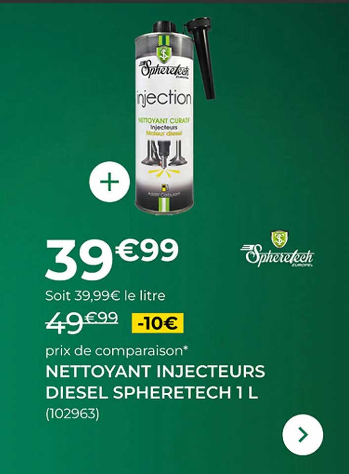 NETTOYANT INJECTEURS DIESEL SPHERETECH 1 L