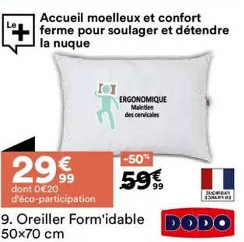 Oreiller Form'idable 50x70 cm
