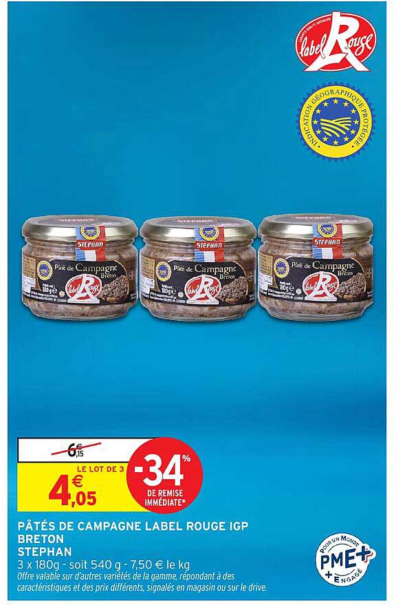 Pâtés de Campagne LABEL ROUGE IGP BRETON STEPHAN