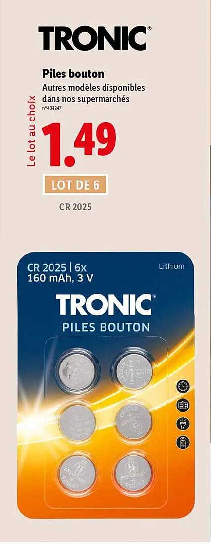 Piles bouton