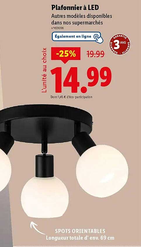 Plafonnier à LED