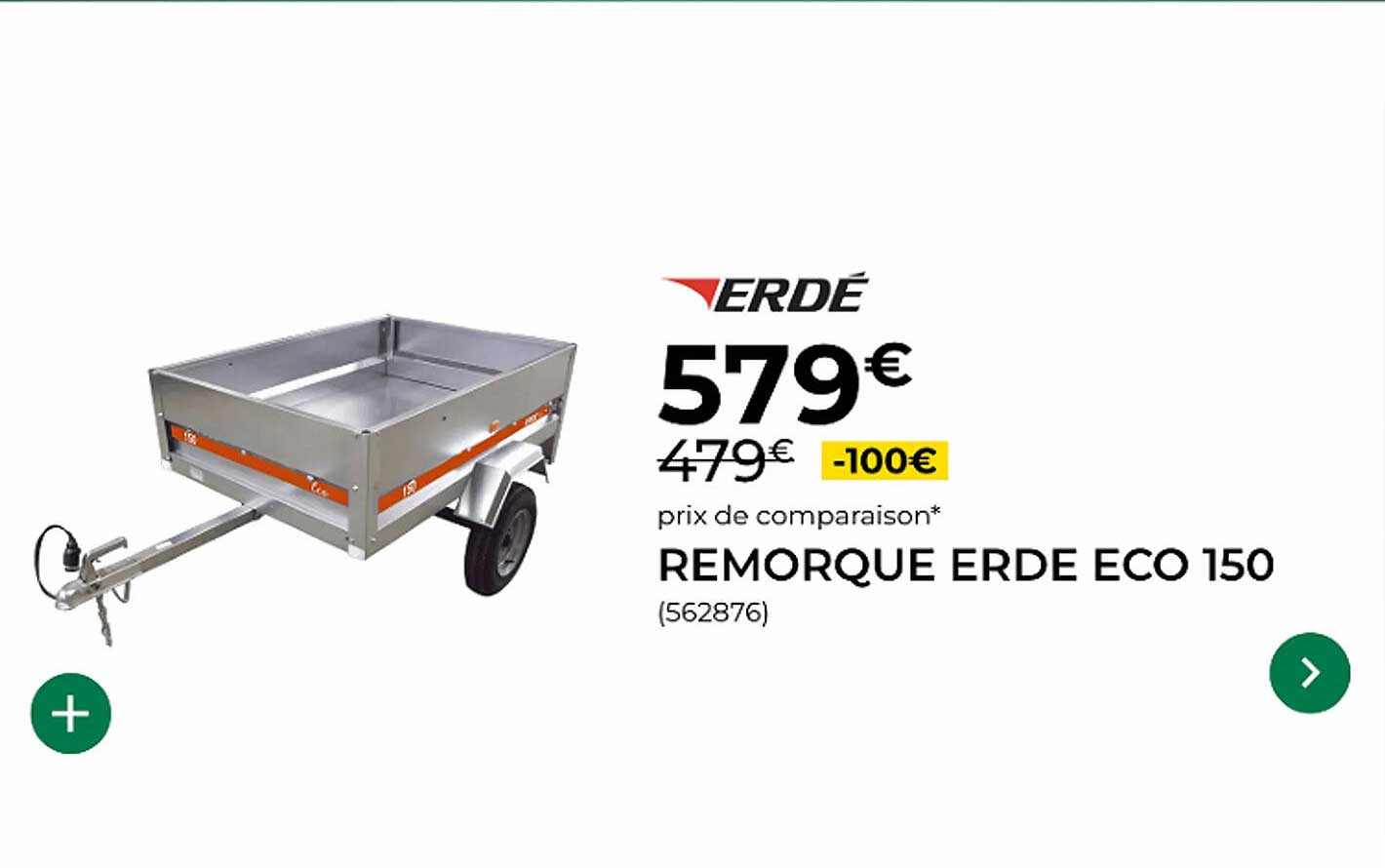 REMORQUE ERDE ECO 150