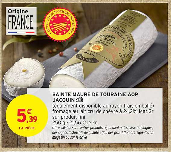 SAINTE MAURE DE TOURAINE AOP JACQUIN