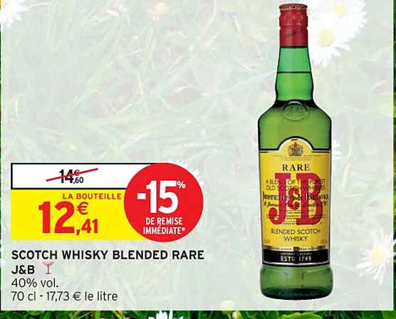 SCOTCH WHISKY BLENDED RARE J&B