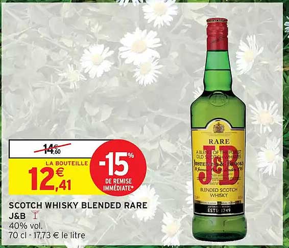 SCOTCH WHISKY BLENDED RARE J&B