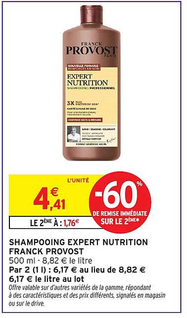 SHAMPOOING EXPERT NUTRITION FRANCK PROVOST