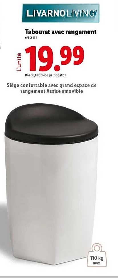 Tabouret avec rangement