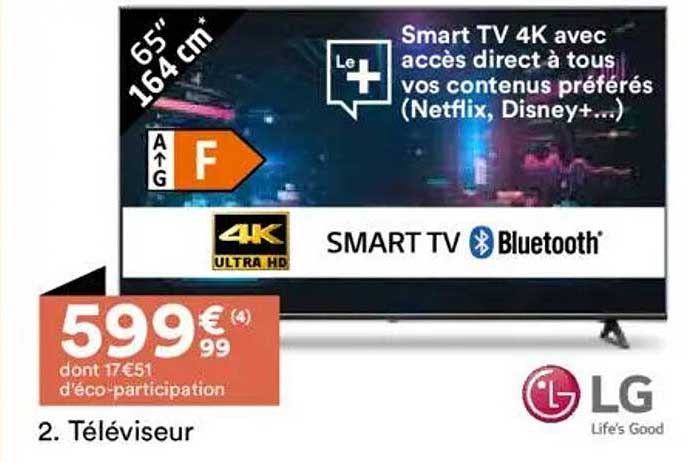 Téléviseur LG Smart TV 4K 65"