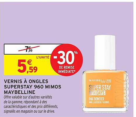VERNIS À ONGLES SUPERSTAY 960 MIMOS MAYBELLINE