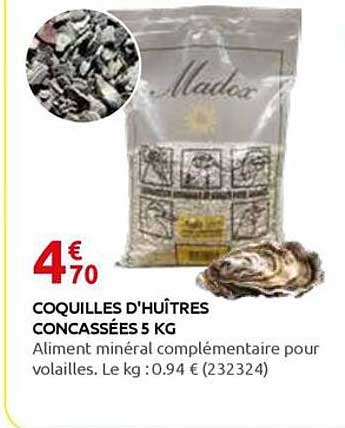 COQUILLES D'HUÎTRES CONCASSÉES 5 KG